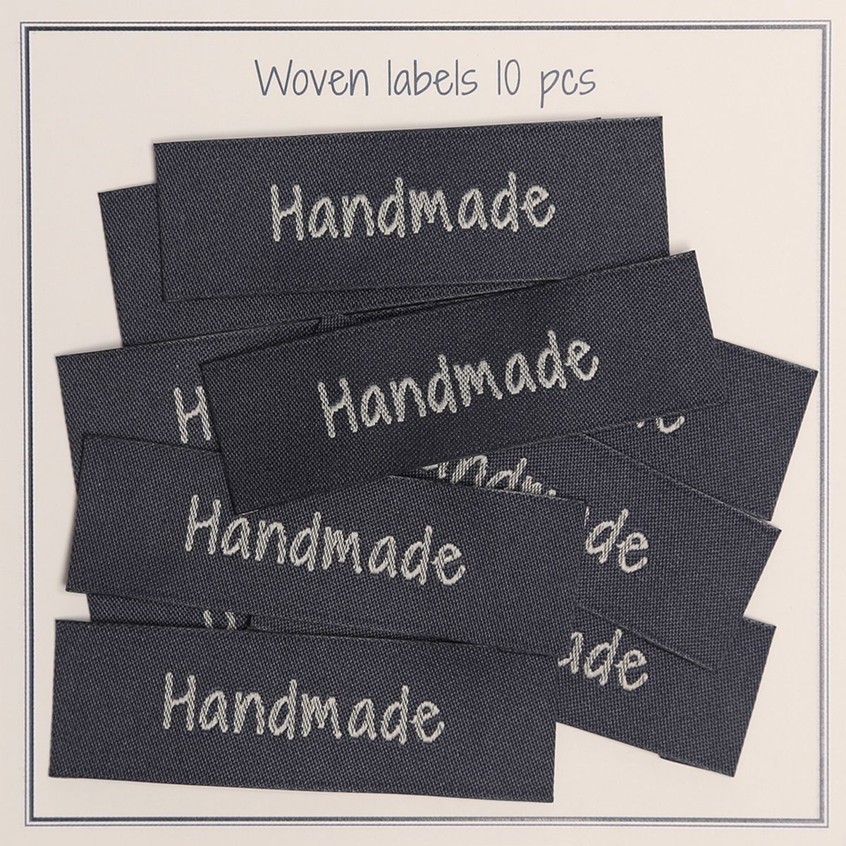 10 Etichette - Handmade - Nero