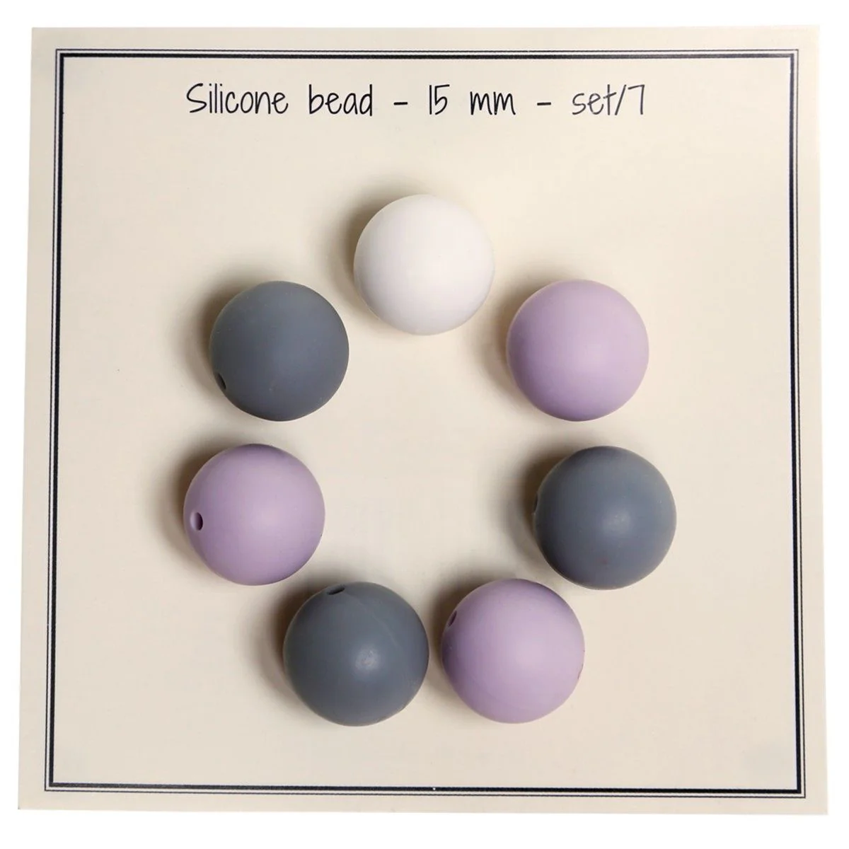 Perle in silicone - Ø 15 mm - 7 pz.