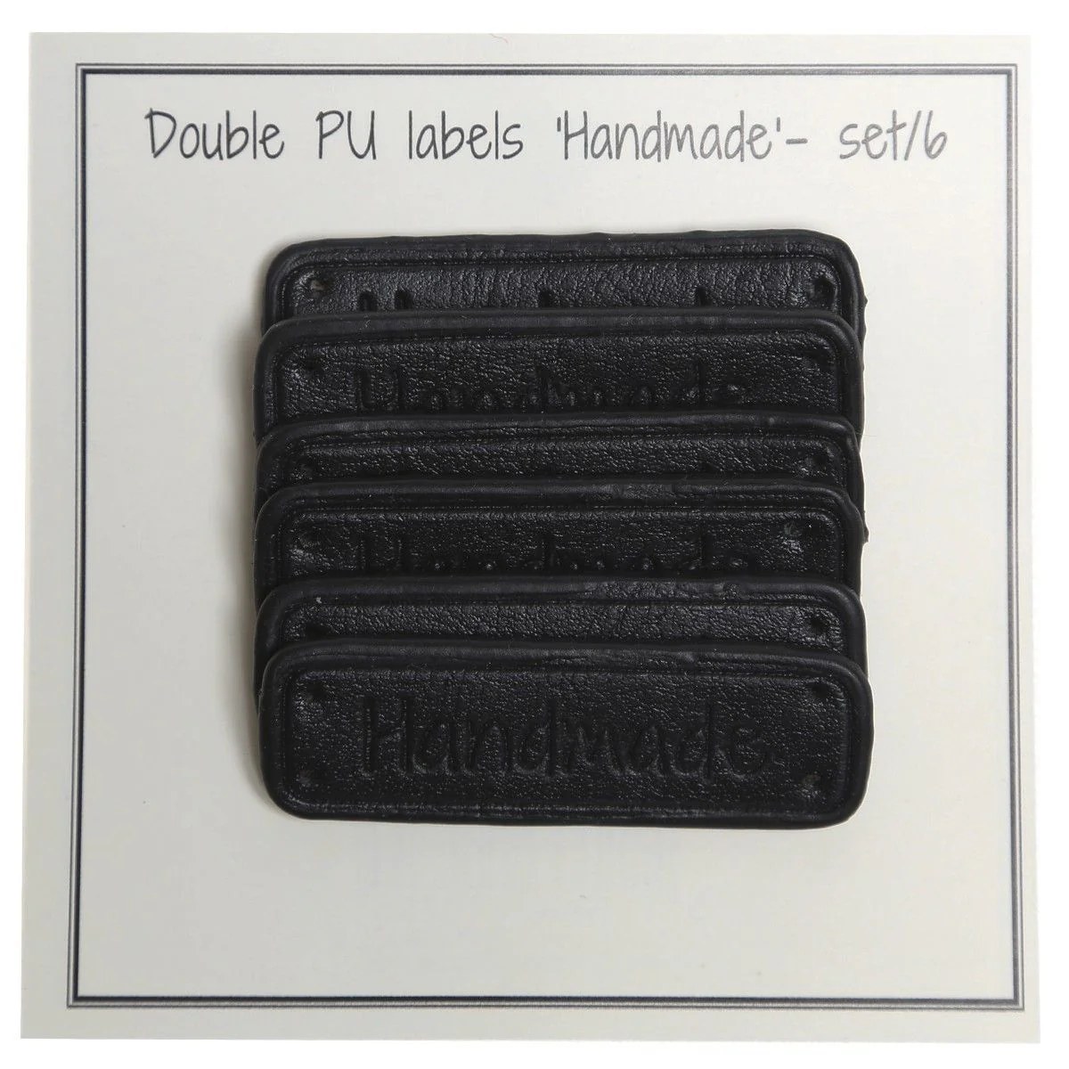 Etichette "Handmade" - Doppio cuoio PU - 5 x 1,5 cm - Image 2