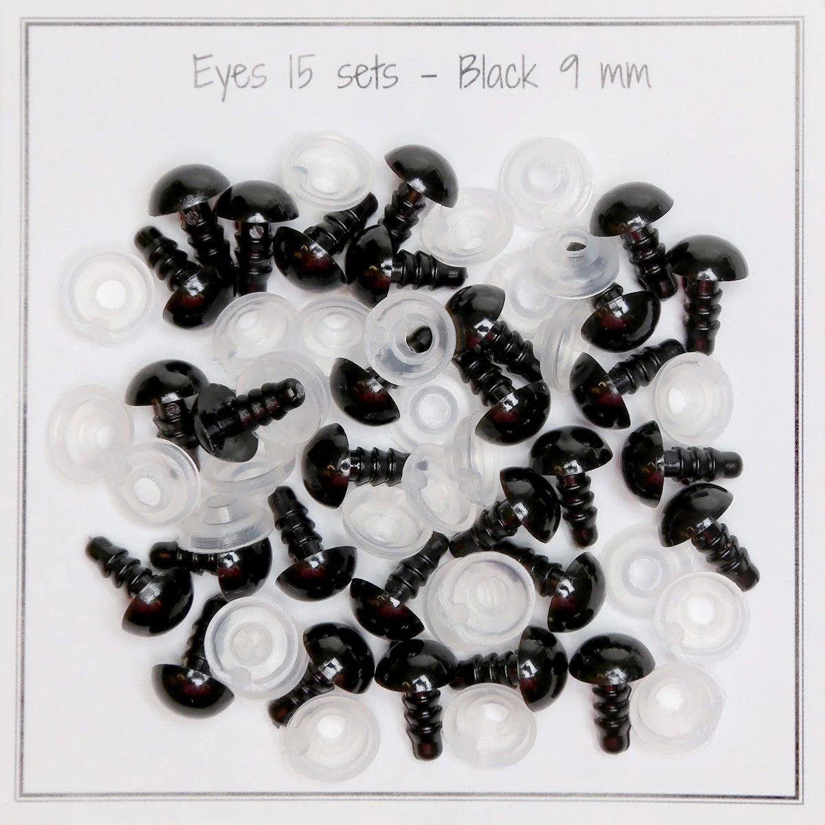 Occhi con clip di sicurezza - 9 mm
