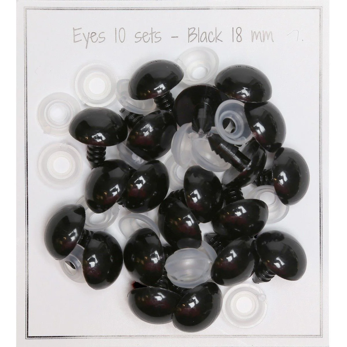 Occhi con clip di sicurezza - 18 mm