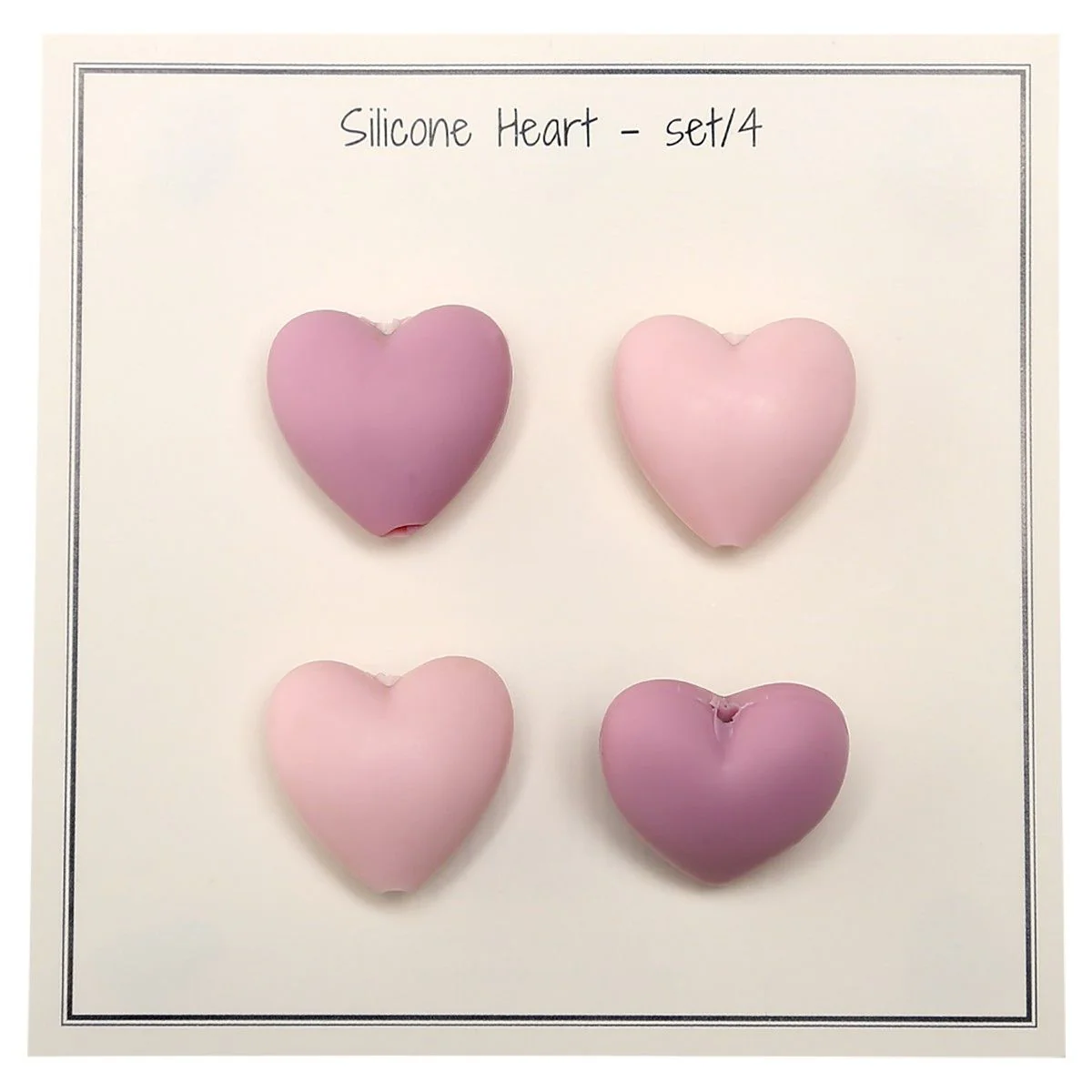 Perle in silicone - Cuori - 4 pz - Image 4