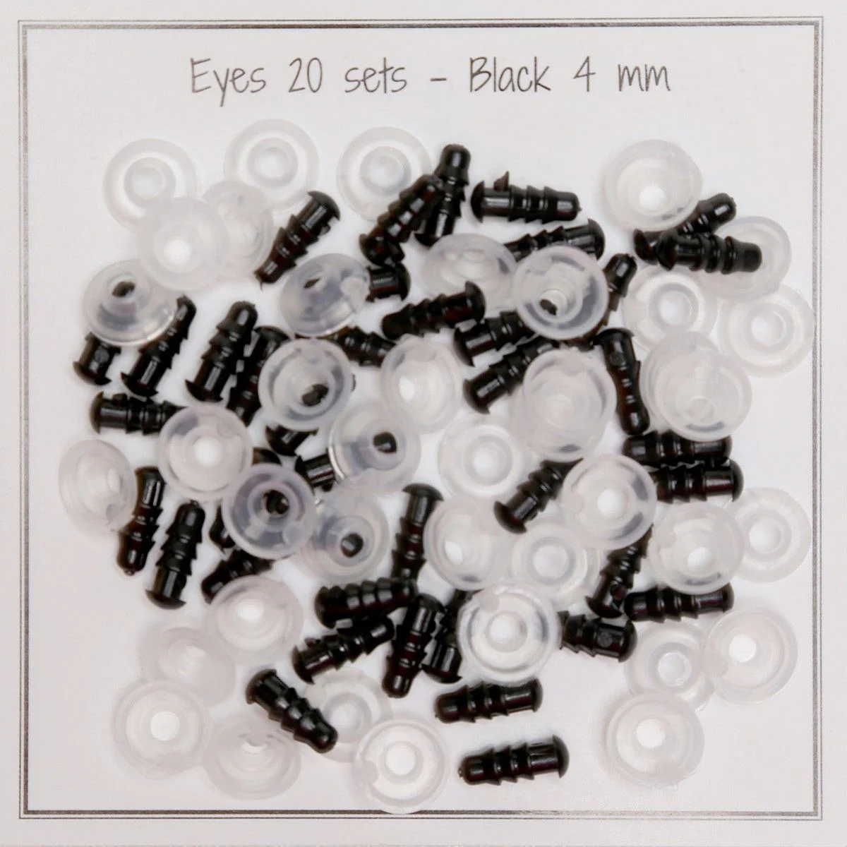 Occhi con clip di sicurezza - 4 mm