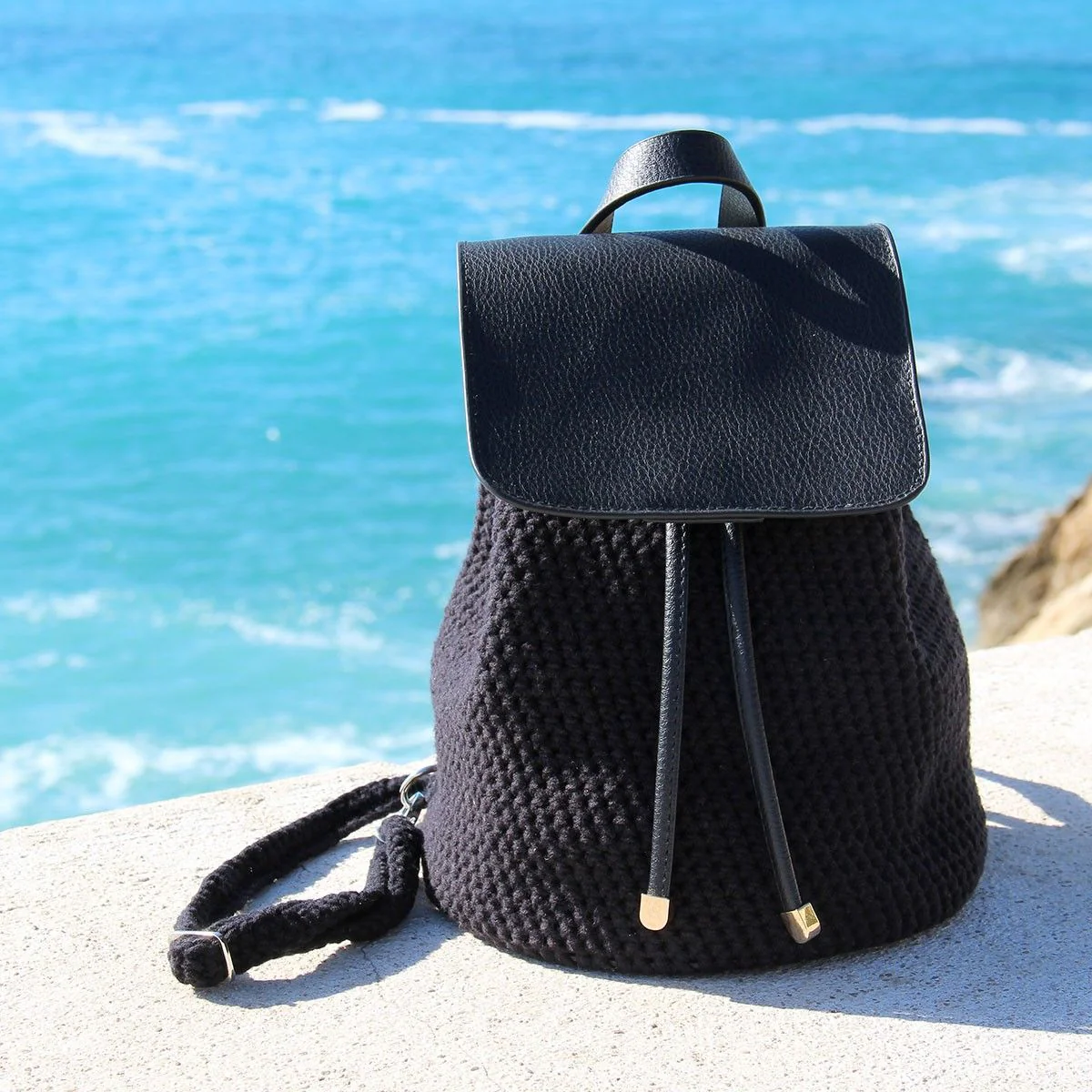 Chiusura per borsa con bottone magnetico - Nero/Bronzo - Image 2