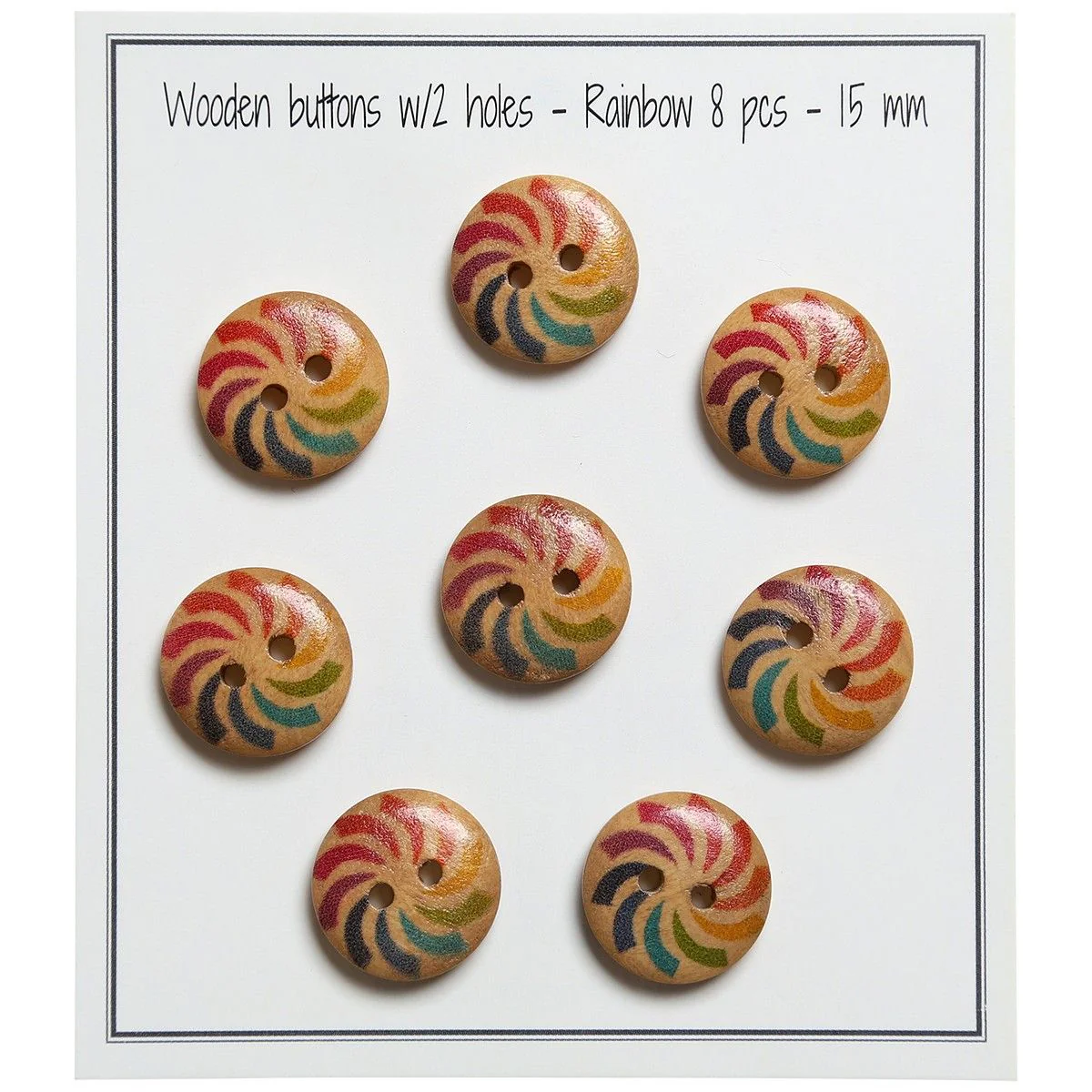 Bottoni Arcobaleno - 15 mm