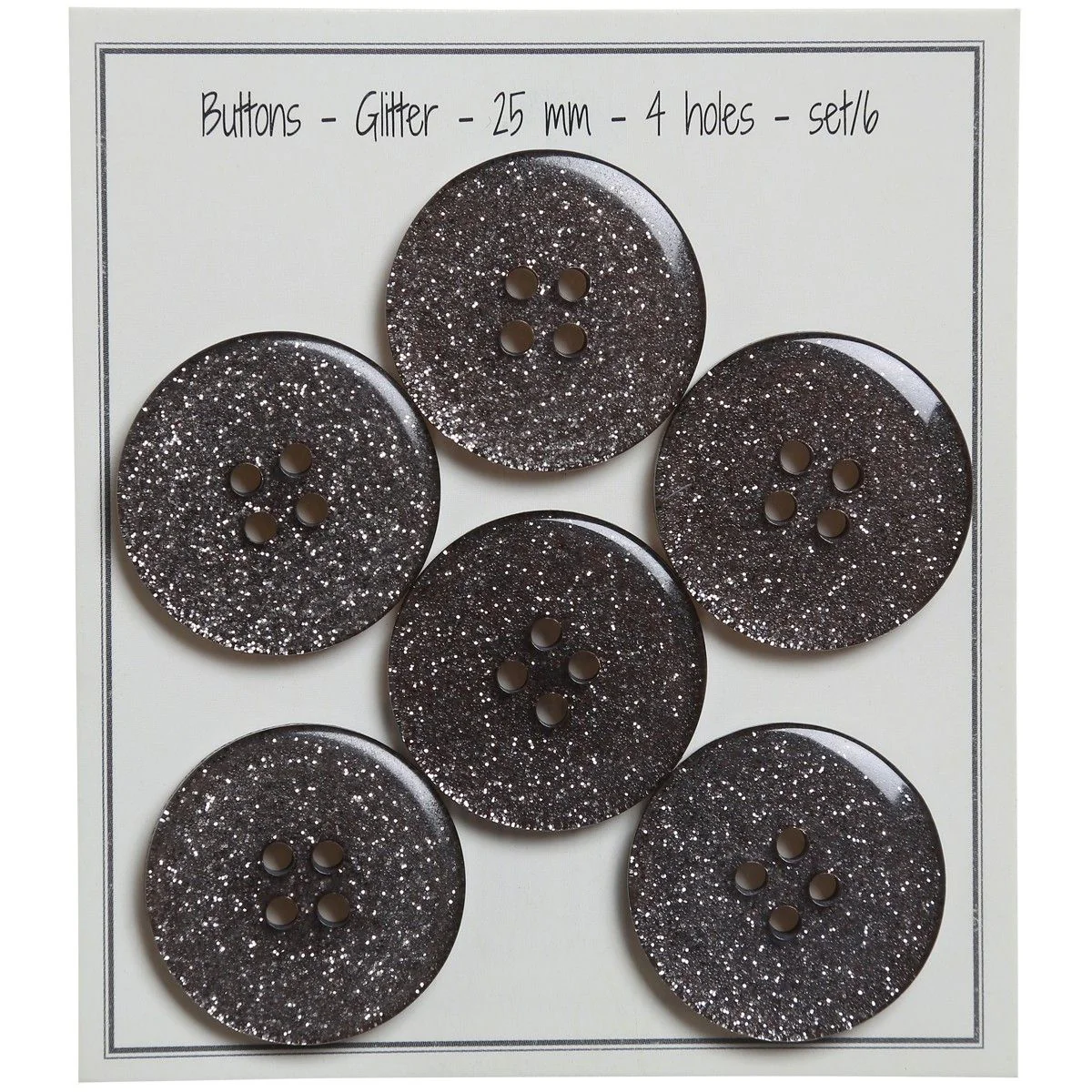 Bottoni Glitter - Nero - Diverse dimensioni - Image 9