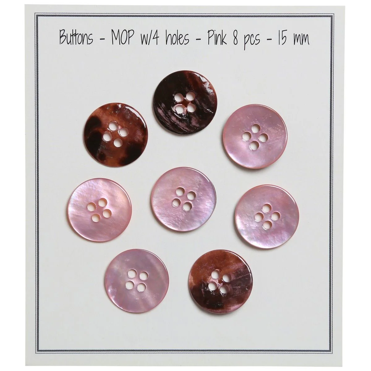 Bottoni in perla madre - Rosa