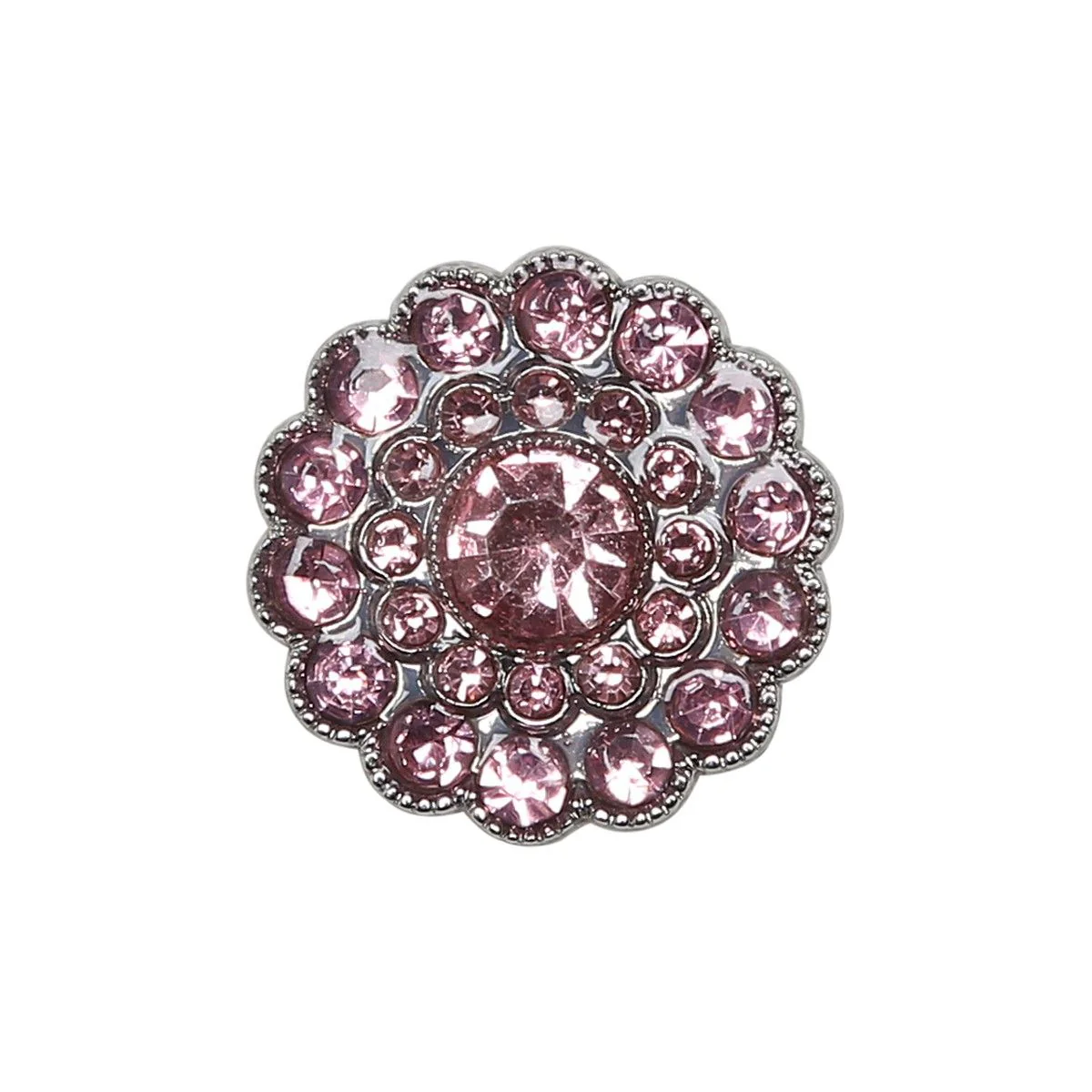 Bottoni Bling - Pietre piccole - Rosa - 4 pz. - Image 6