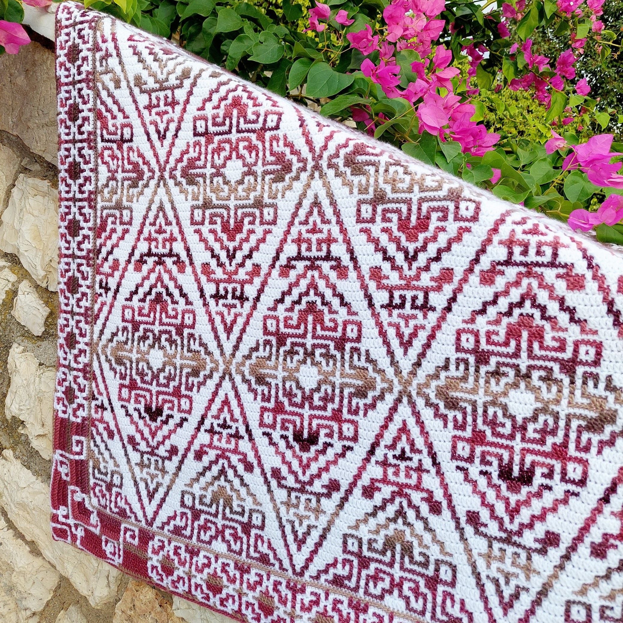 Aztecana - Mosaic Crochet Blanket - Image 4