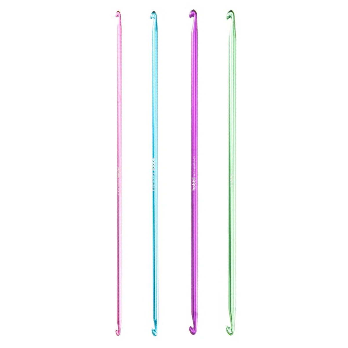 Set di uncinetti tunisini doppi Alu - 28 cm