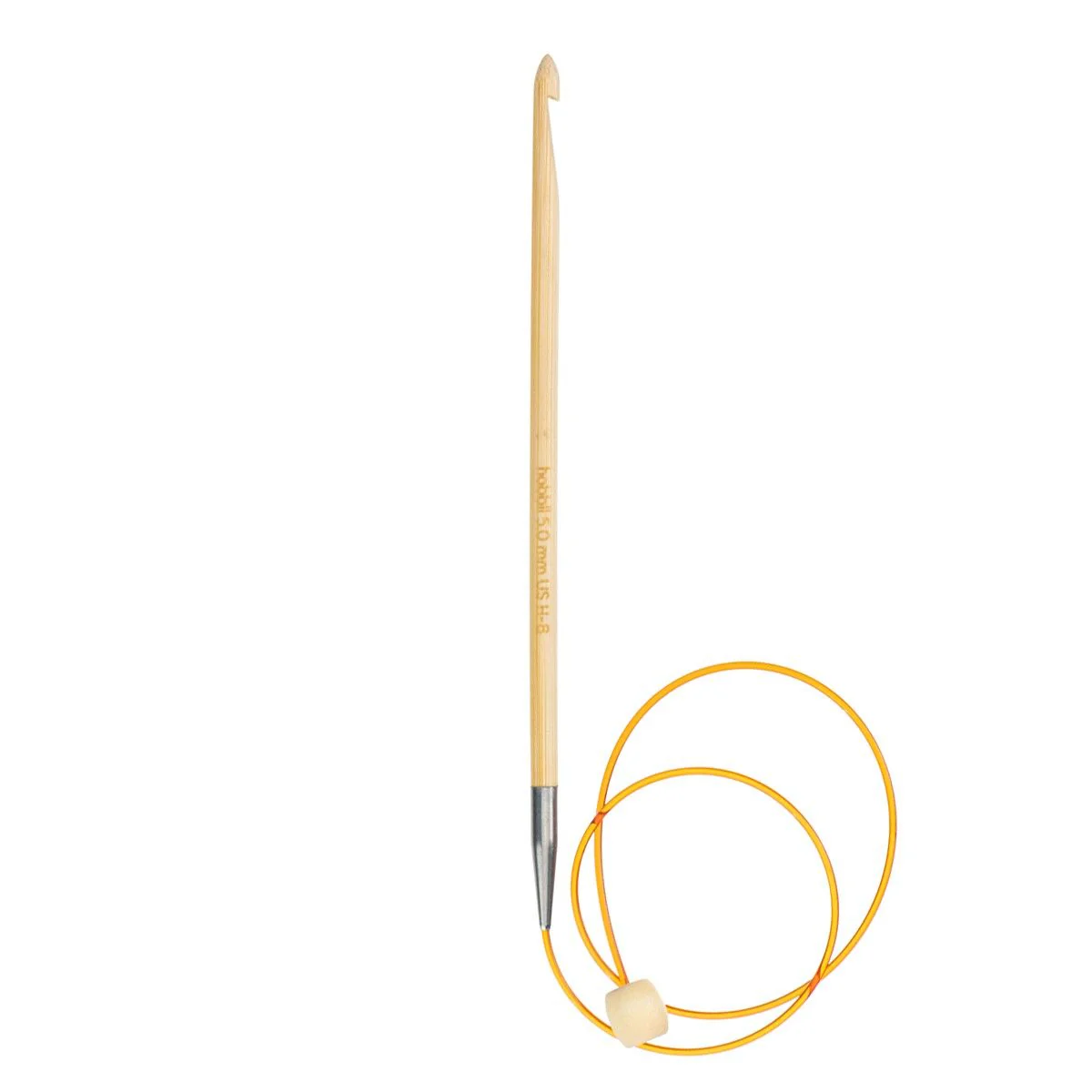 Uncinetto tunisino in bamboo con cavo - 50 cm