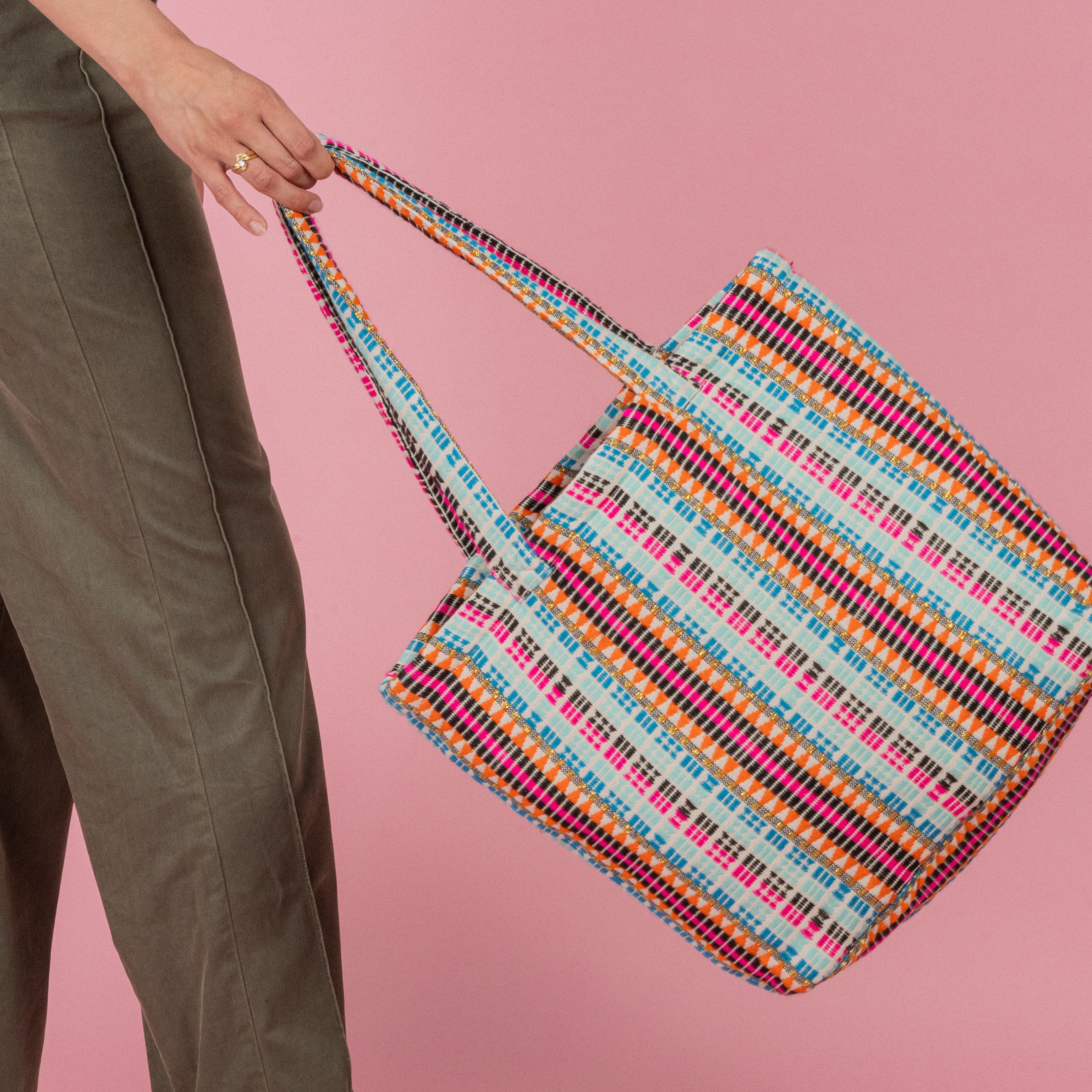 Borsa shopper in jacquard - Image 3
