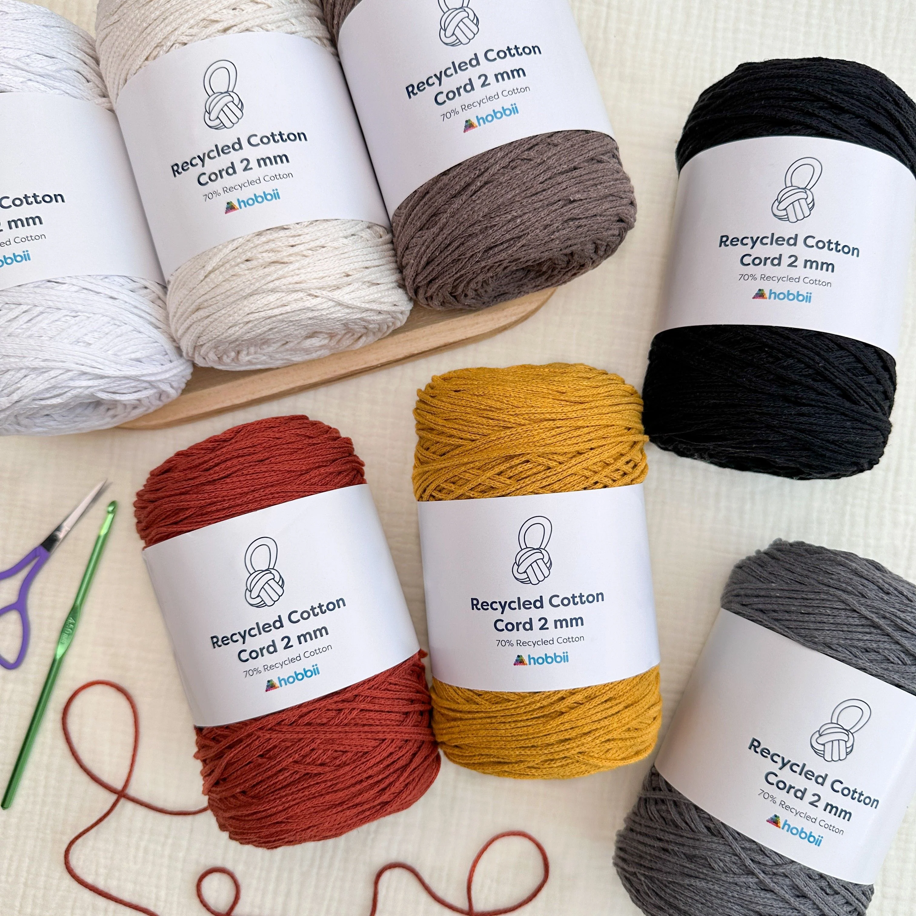 Recycled Cotton Cord (2 mm) - Image 3