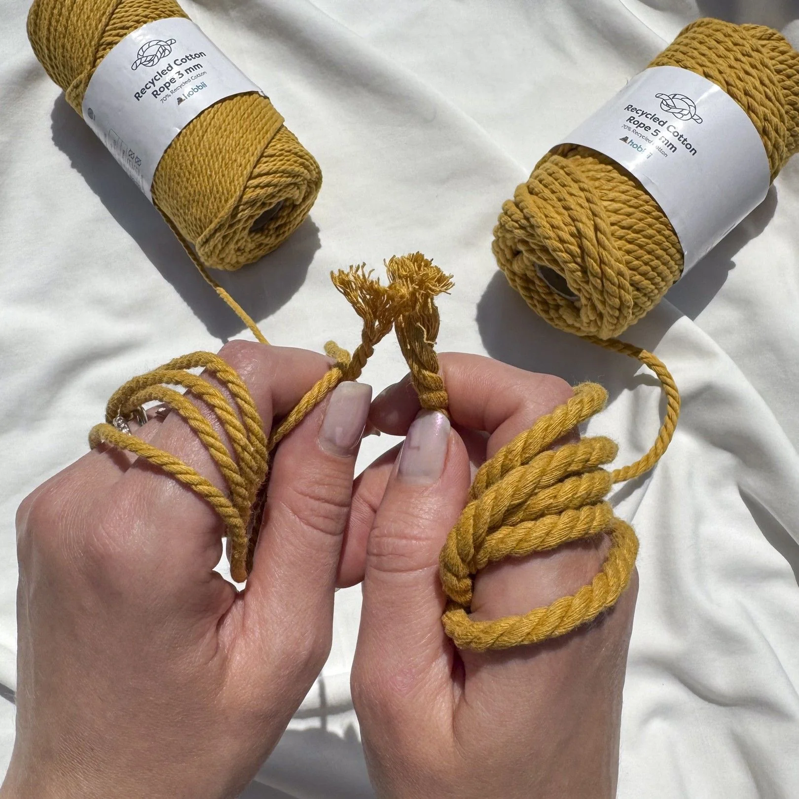 Recycled Cotton Rope (5 mm) - Image 5