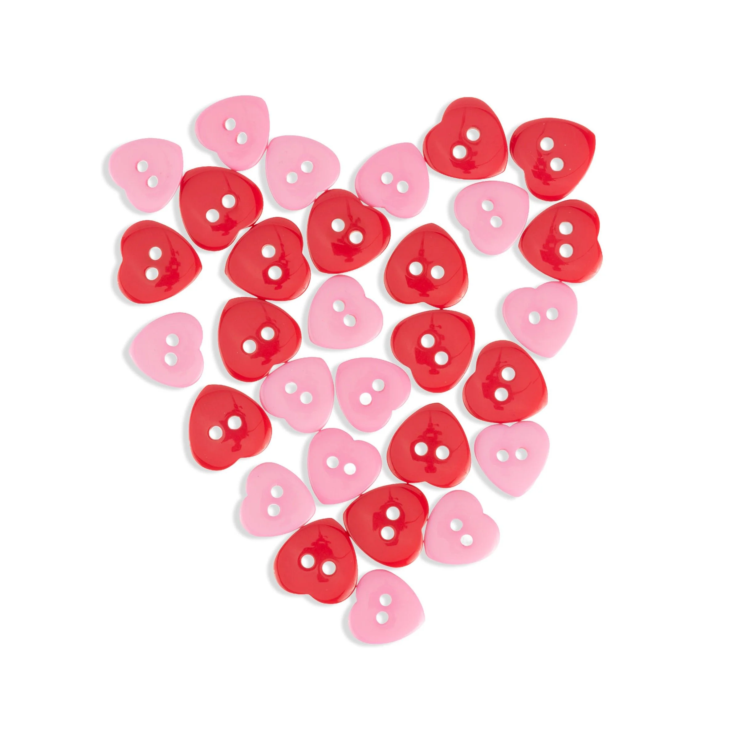 Bottoni a forma di cuore - 30 pz.